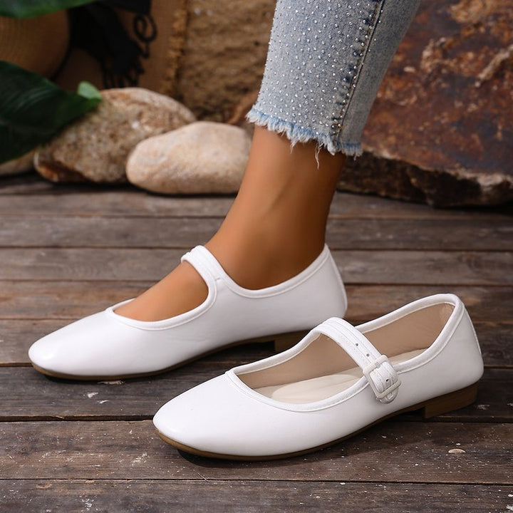 Damen Ballerinas mit modischem Schnallenverschluss und ergonomischer Fußbettung Drune