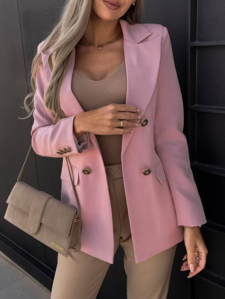 Damen Eleganter Blazer im modernen Schnitt mit doppelter Knopfreihe Drune