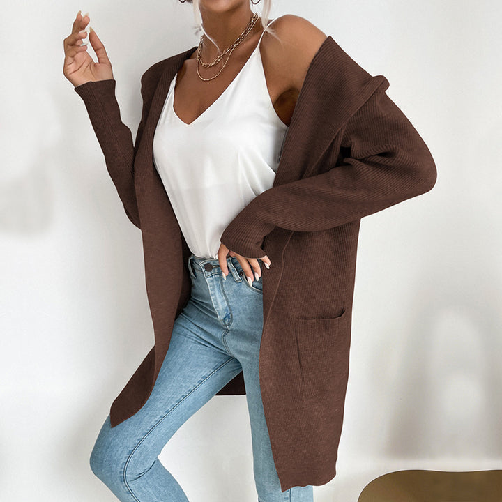 Damen Lässiger Strickmantel Drune
