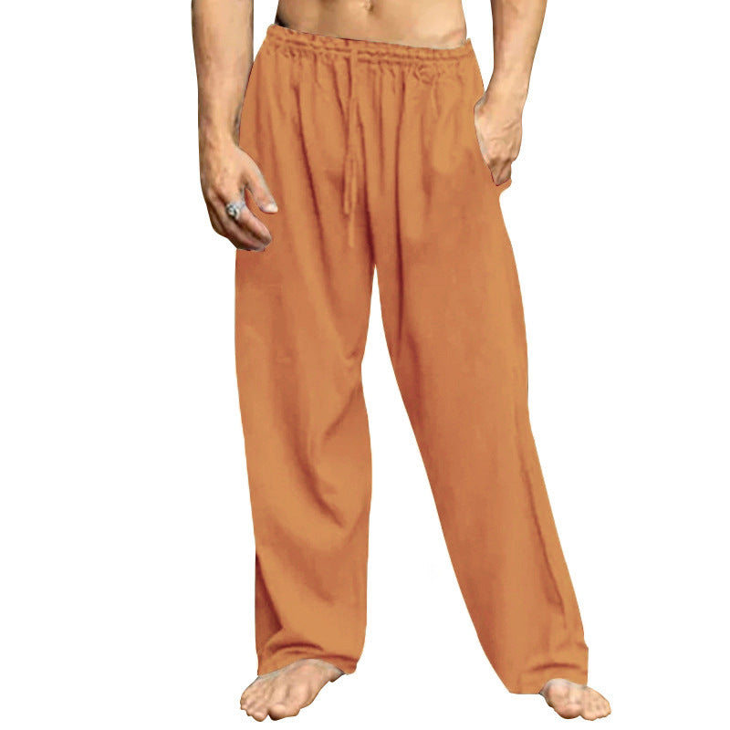 Herren nan Relaxhose mit weitem Bein elastischem Tunnelzugbund und seitlichen Eingrifftaschen Drune