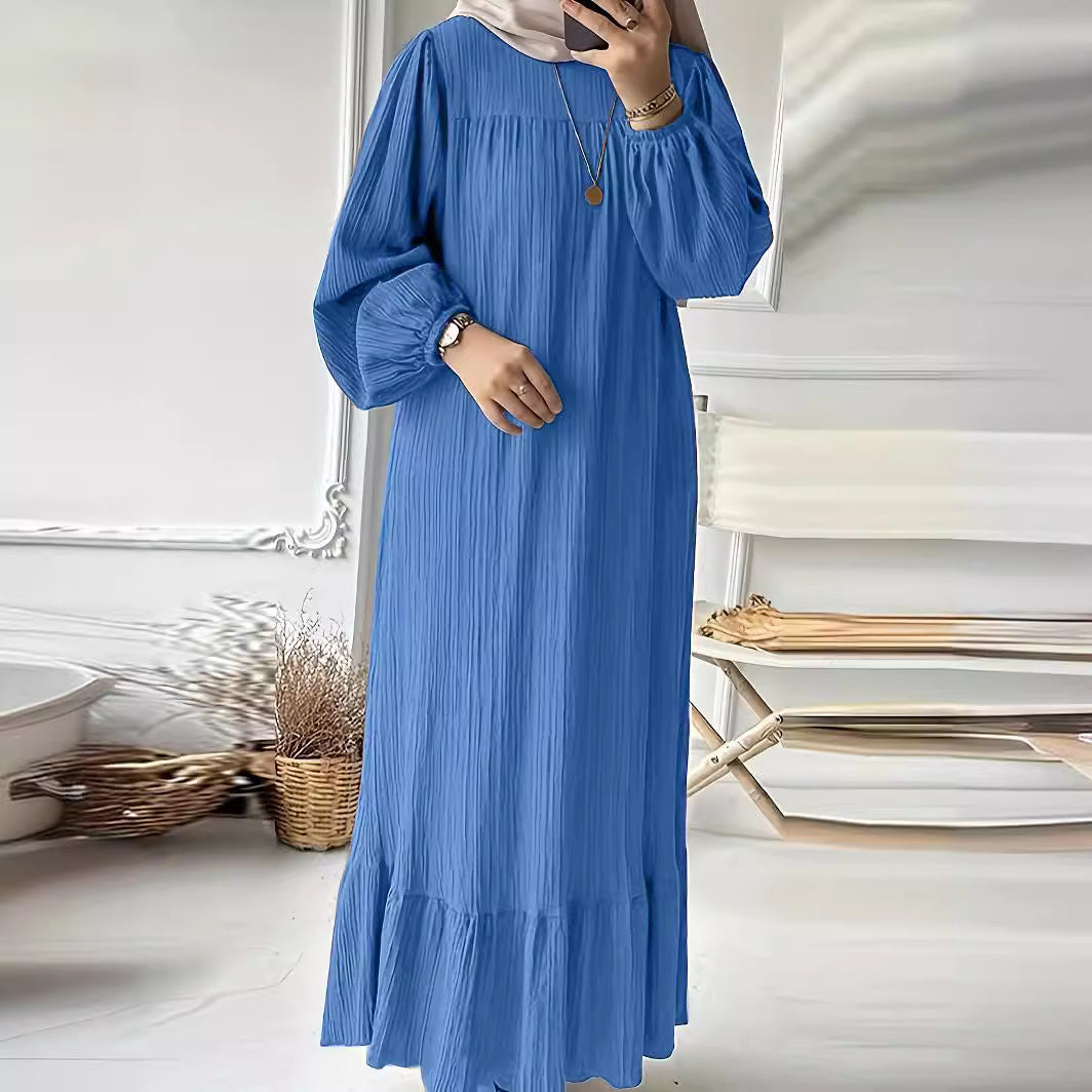 Damen Maxikleid aus leichtem Baumwollmischgewebe Drune