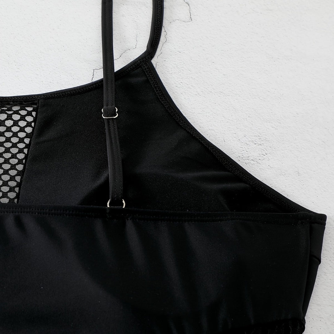 Damen Sportlicher Einteiler Badeanzug Drune