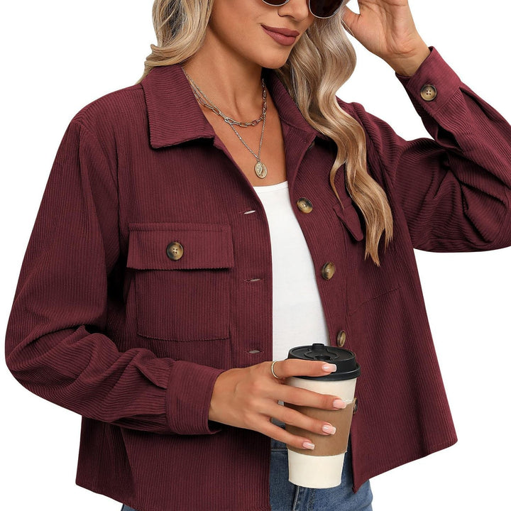 Drune | Damen Cordjacke mit Brusttaschen