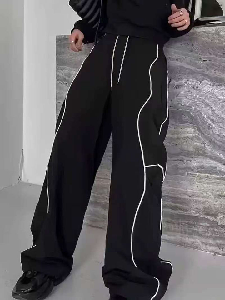 Damen Modische Freizeithose mit kontrastierenden Nähten Drune
