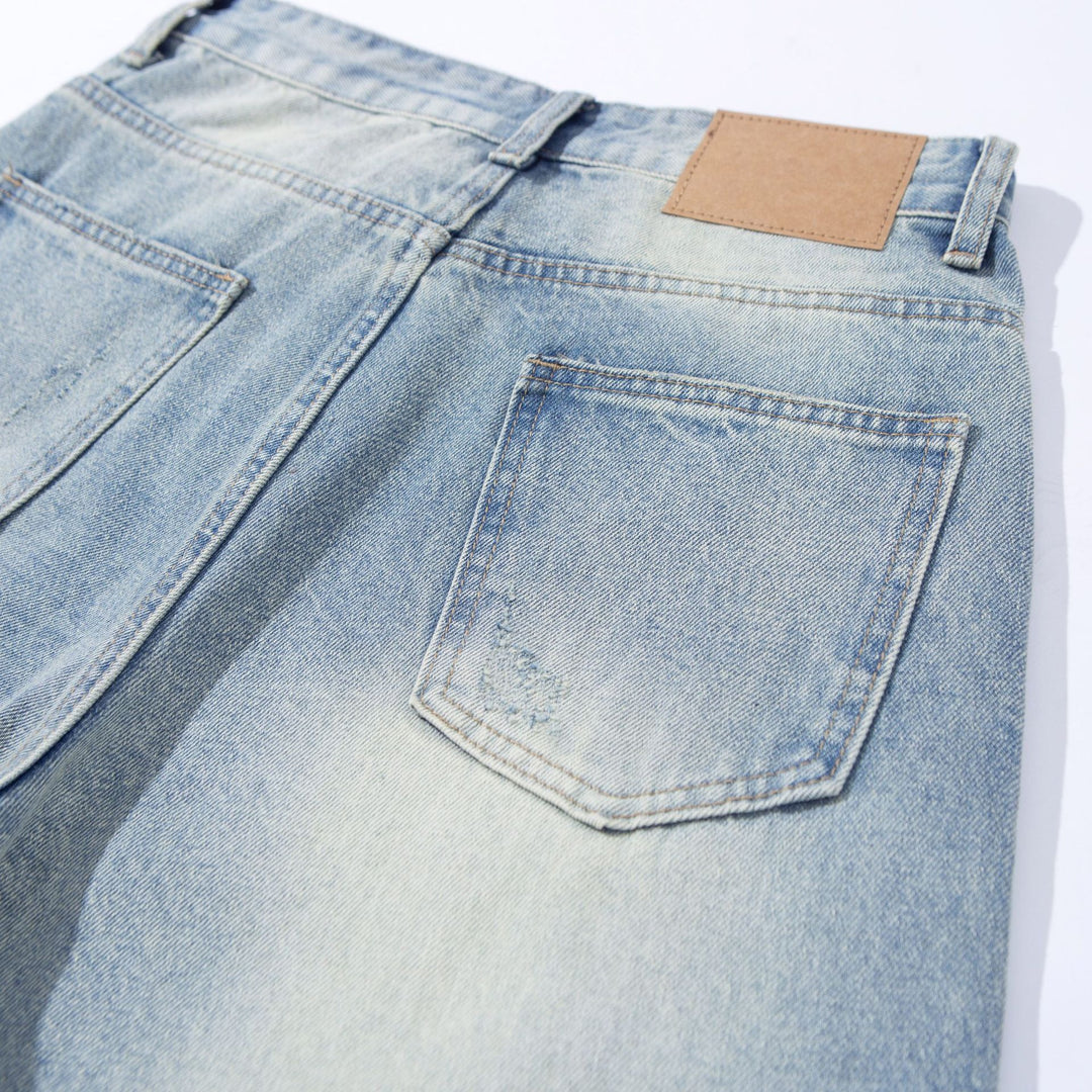 Damen Hochtaillierte verkürzte Jeans im Culotte‑Schnitt mit weiter Beinführung Drune