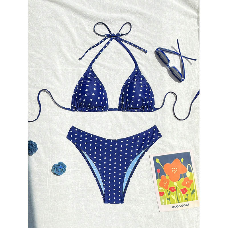 Damen Triangel-Bikini mit animalischem Muster und hohem Beinausschnitt Drune