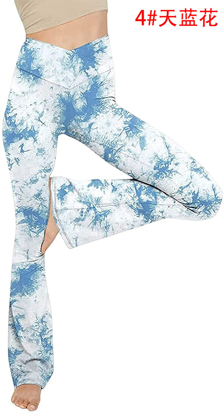 Damen Bootcut Yoga-Hose aus elastischem Material mit hohem Bund Drune