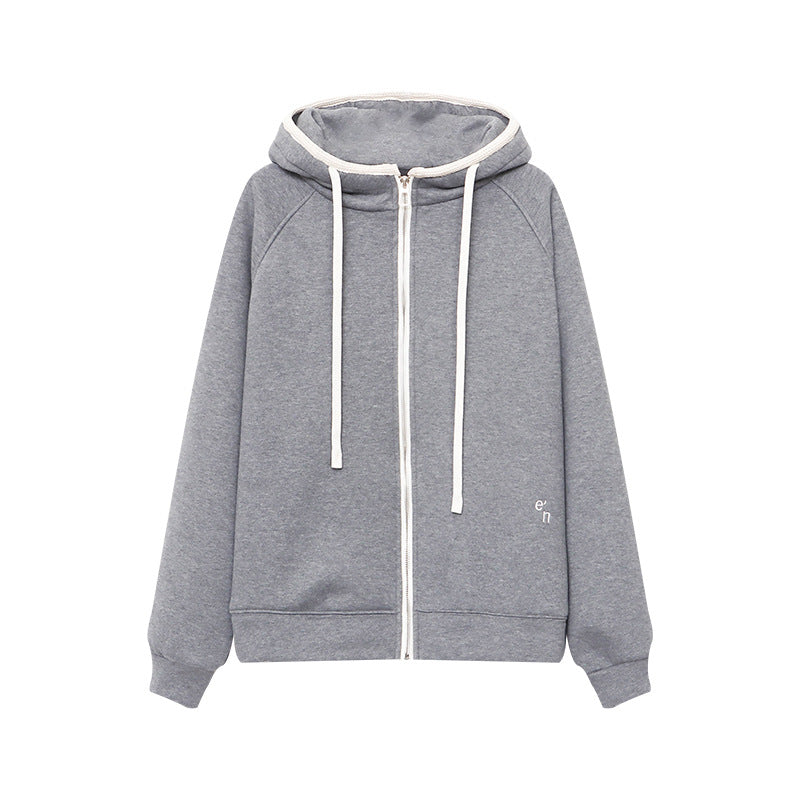 Damen lässige Kapuzenjacke mit zeitgemäßem Oversized-Schnitt Drune