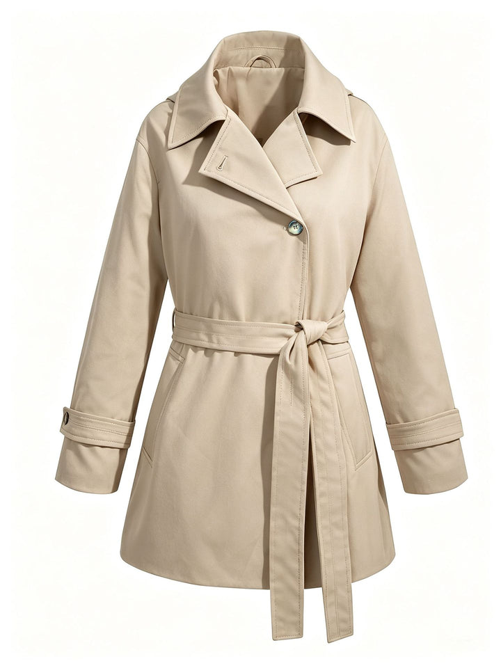 Damen Eleganter und zeitloser Trenchcoat Drune