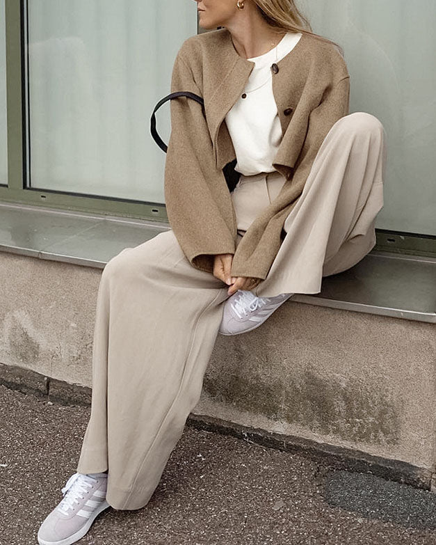 Drune | Relaxed Fit Kurz Wollmantel