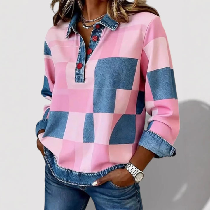 Damen Modische Pullover-Hemd
