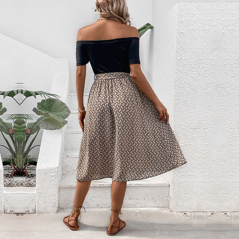 Damen Wickelkleid mit tailliertem Oberteil und verspieltem A-Linien-Schnitt Drune