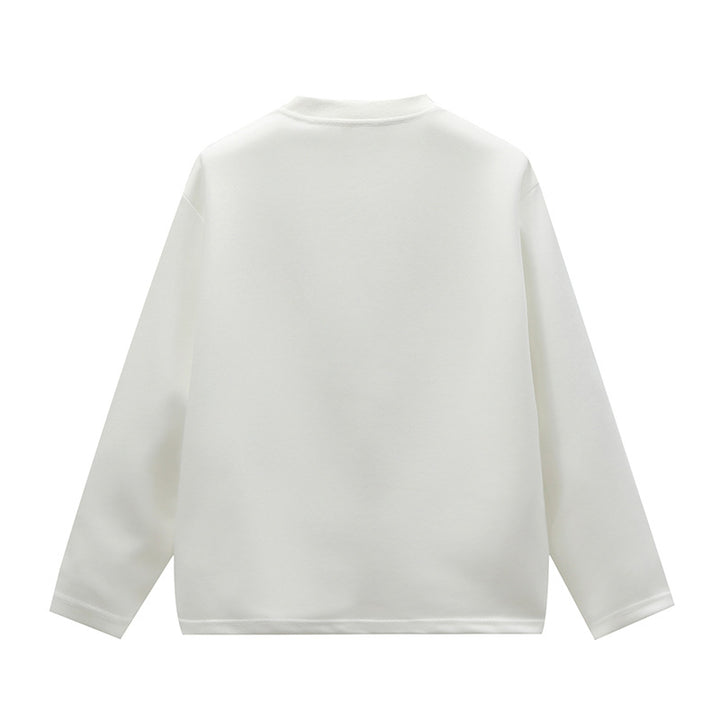 Unisex Oversize Rundhals-Sweatshirt mit Raglannähten und feiner Struktur Drune