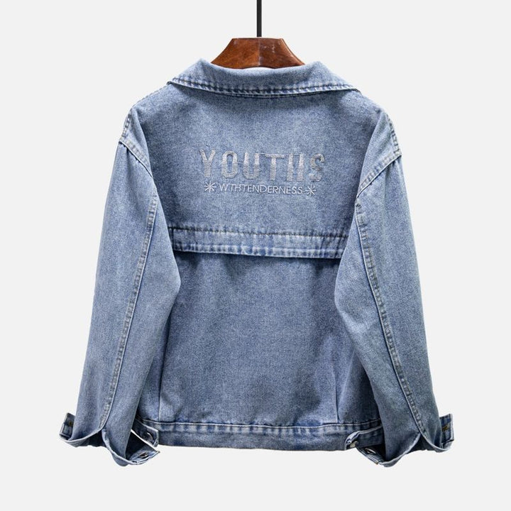 Damen Modische Jeansjacke Drune