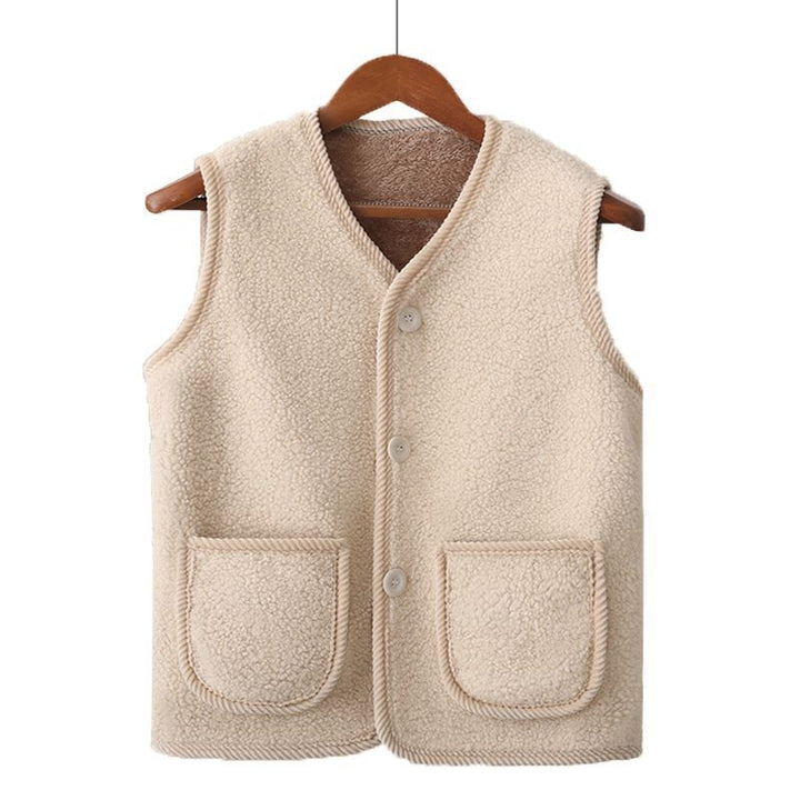 Damen Kuschelige Weste aus Teddyfleece Drune