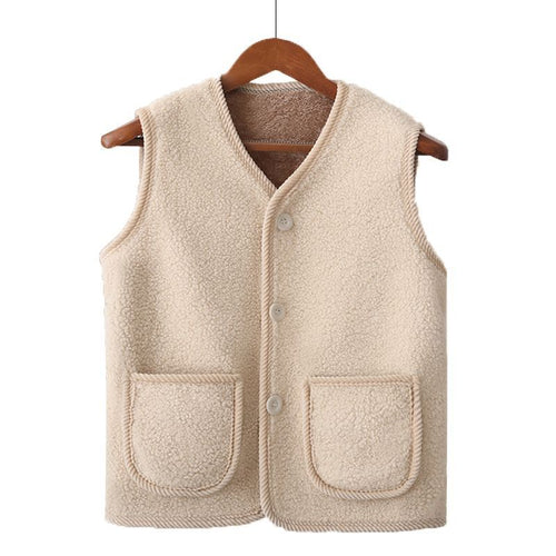 Damen Kuschelige Weste aus Teddyfleece Drune
