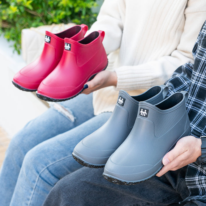 Herren Kurzschaftige wasserdichte Gummistiefelette mit griffiger Profilsohle Drune
