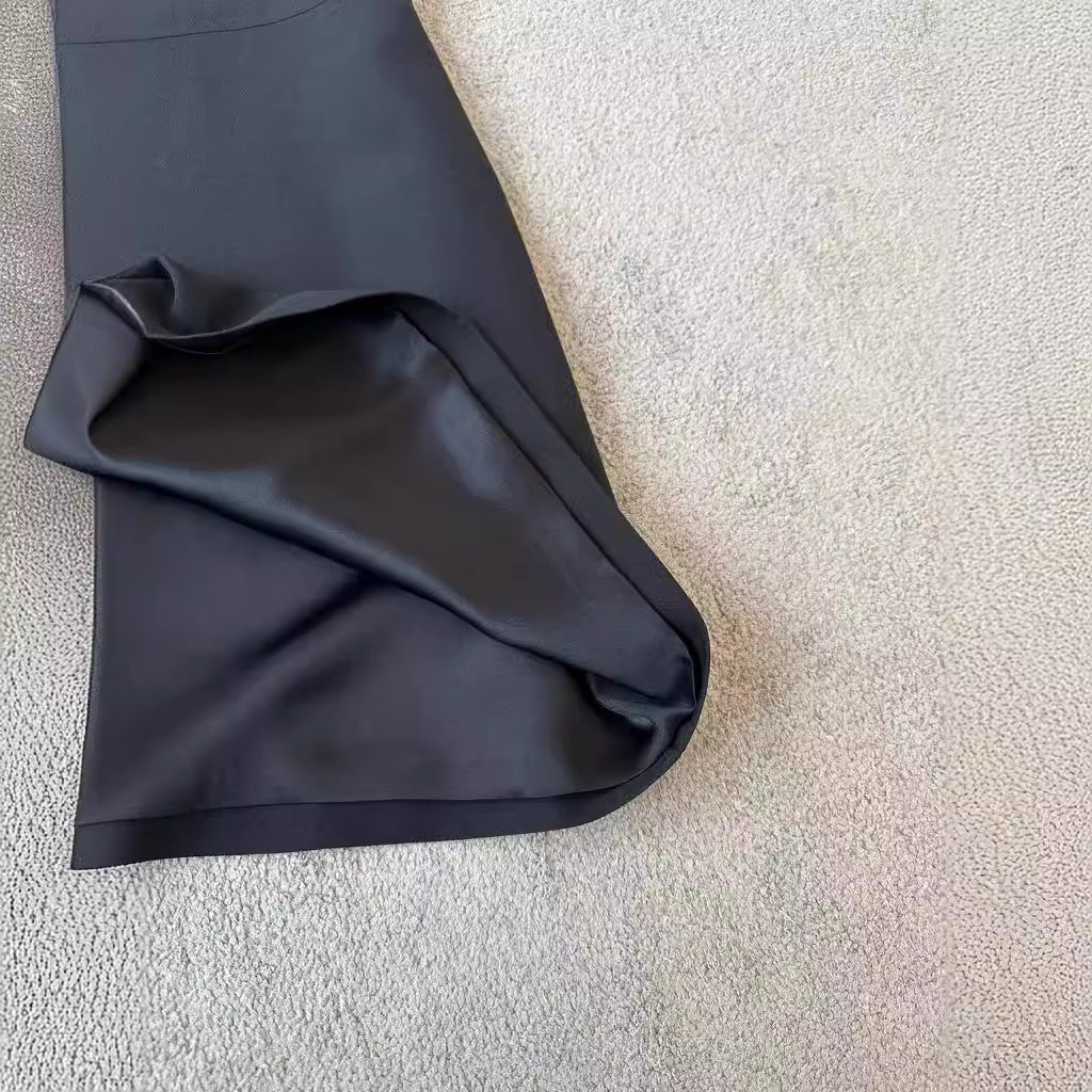 Damen Kurzärmeliges Hemdkleid mit verdecktem Zwei-Wege-Reißverschluss und taillierter Schnittführung Drune