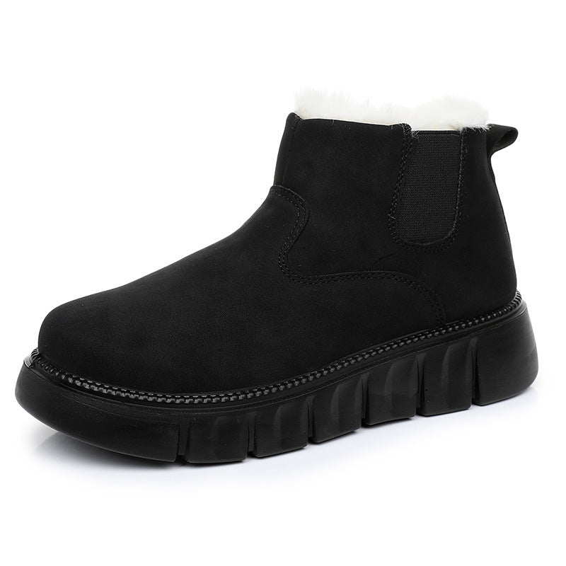 Damen Warme und stilvolle Stiefeletten mit rutschfester Sohle Drune