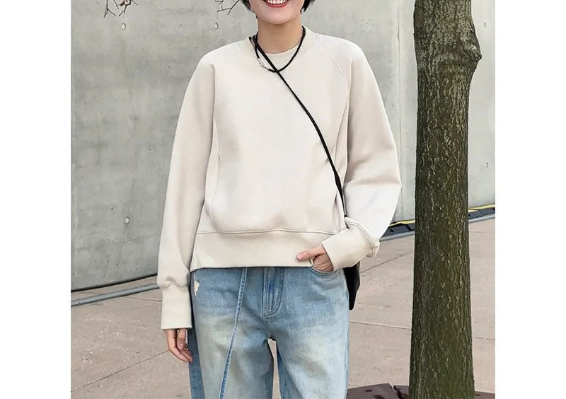 Damen Bequemer Sweatshirt mit raglan Ärmel Drune