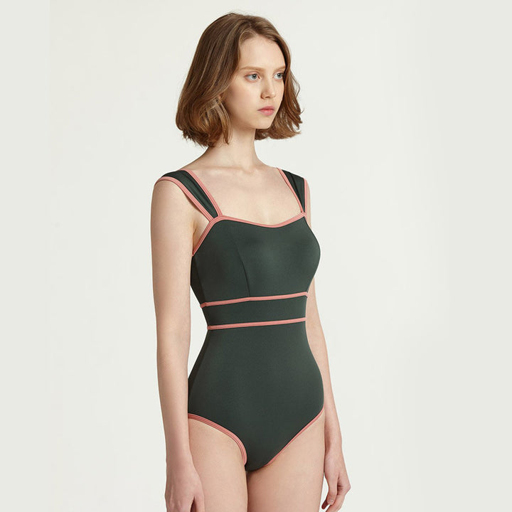 Damen Einteiliger Badeanzug mit innovativem Trägerdesign Drune