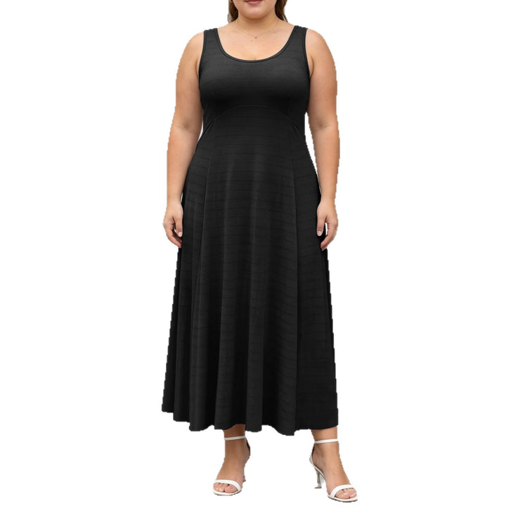 Damen Fließendes Maxikleid mit taillenbetonter A-Linie und breiten Trägern Drune
