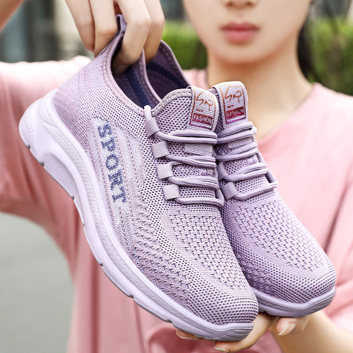 Damen Atmungsaktive Sport-Sneakers mit elastischem Obermaterial und dämpfendem Fußbett Drune