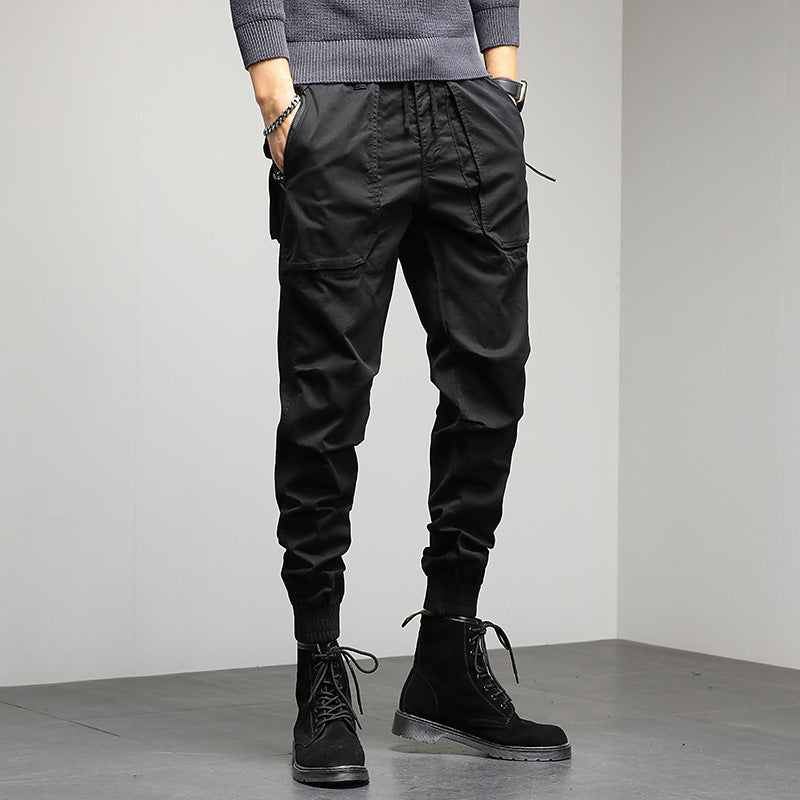 Herren Tapered Cargo-Joggerhose mit Kordelzug, elastischen Bündchen und Multifunktions‑Taschen Drune