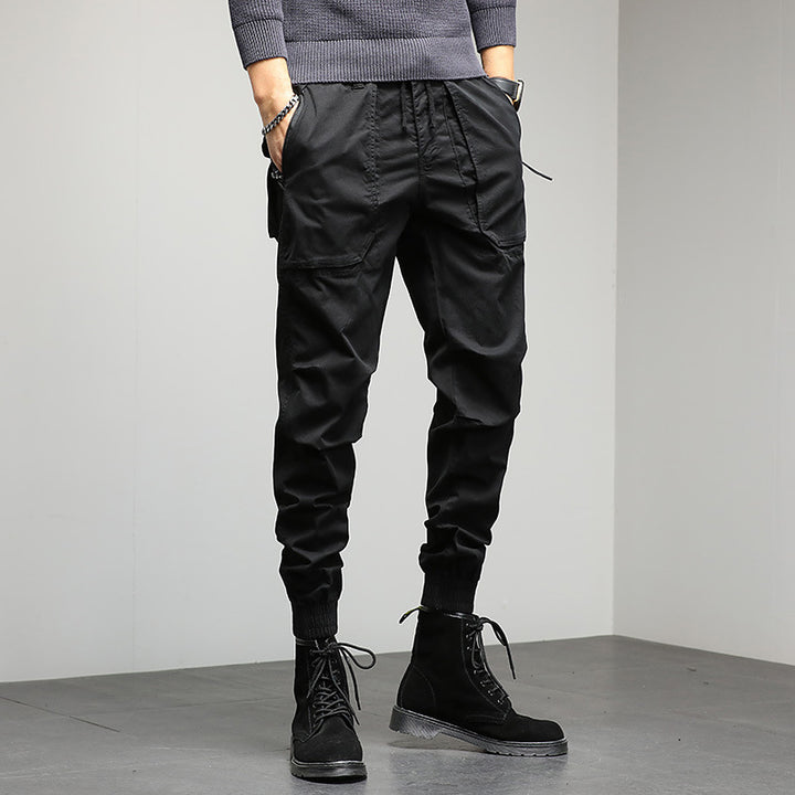 Herren Tapered Cargo-Joggerhose mit Kordelzug, elastischen Bündchen und Multifunktions‑Taschen Drune