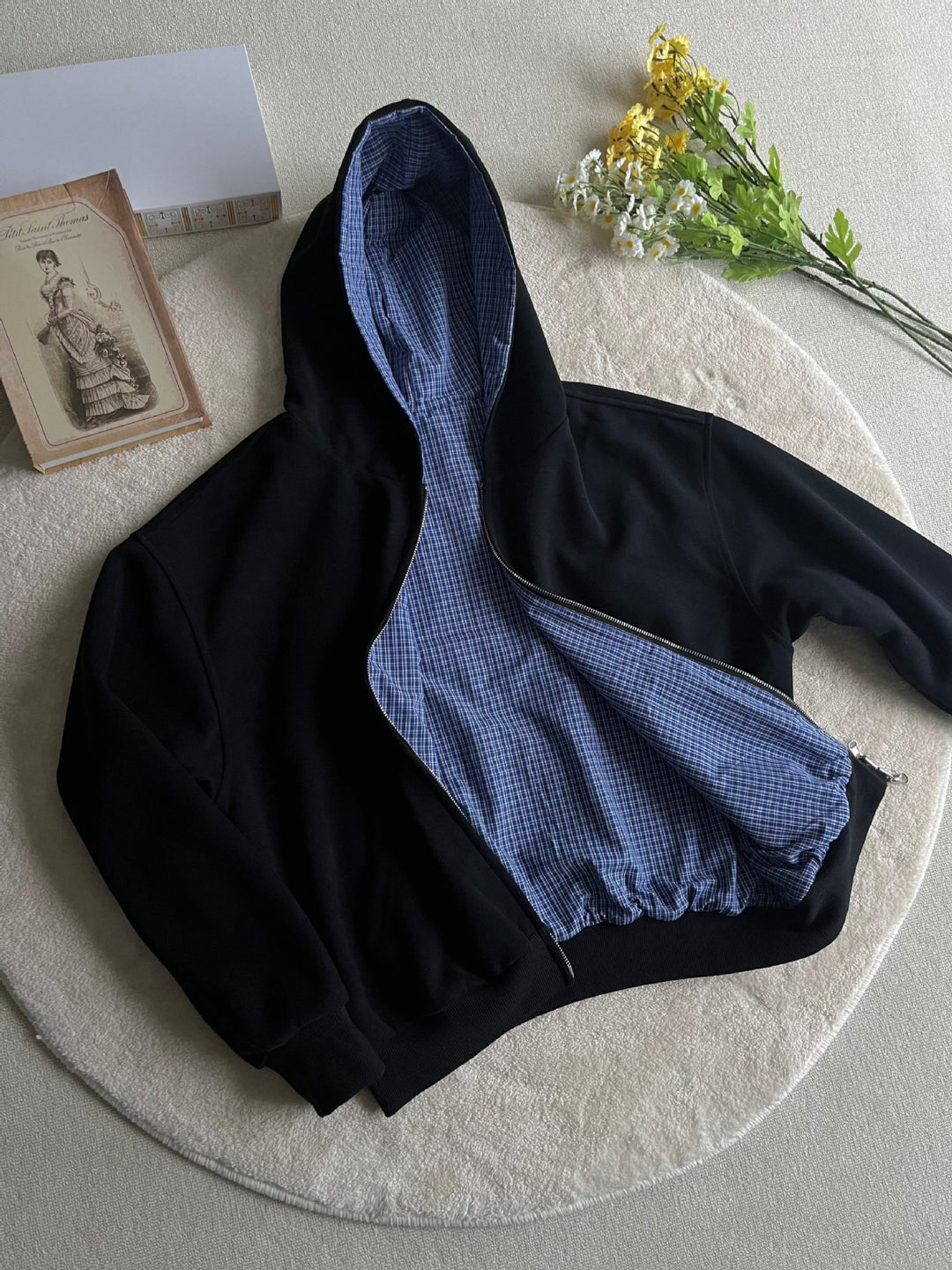 Damen modische Kapuzenjacke mit praktischen Taschen Drune
