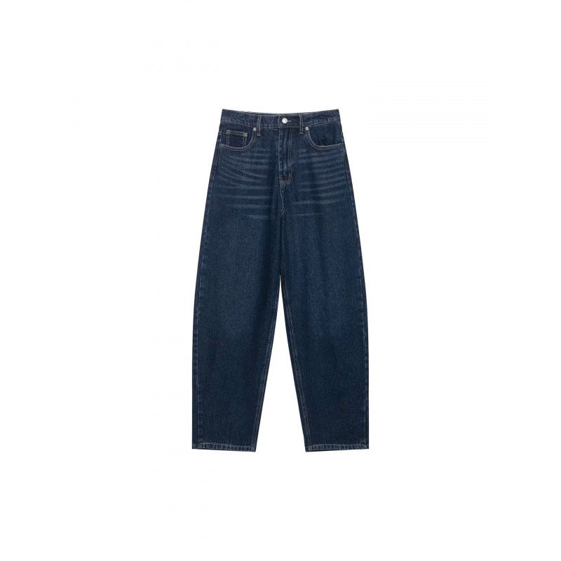 Damen Hochtaillierte weite Streifenjeans im Retro‑Look Drune
