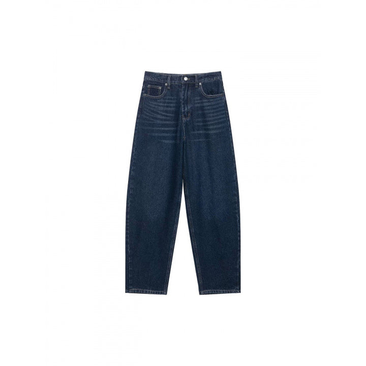 Damen Hochtaillierte weite Streifenjeans im Retro‑Look Drune