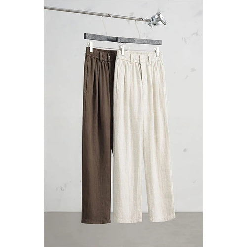 Damen Weitgeschnittene Leinenhose Drune