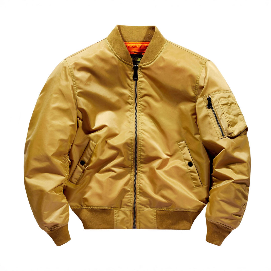 Herren  leichte isolierte Flug-Bomberjacke mit Utility-Tasche am Arm und Druckknopf-Eingangshandtaschen Drune