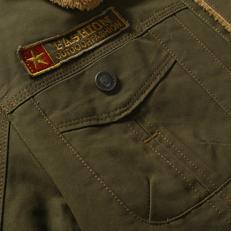 Herren Winterjacke mit Fleece-Innenfutter Drune