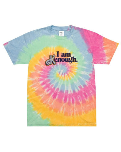 Damen T-Shirt mit farbenfrohem Batikdesign und inspirierendem Schriftzug Drune