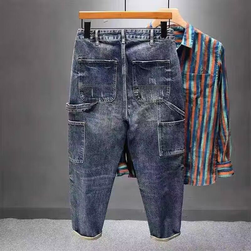 Herren Lässige Denim-Hose mit modischen Details Drune