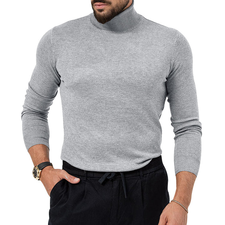 Herren nan Slim-Fit Rollkragenpullover Feinstrick mit Stretch, schmaler Silhouette und gerippten Bündchen Drune
