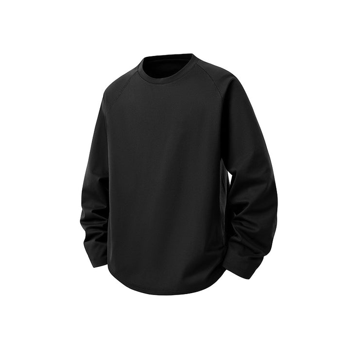 Herren Oversize-Langarm-Sweatshirt mit Raglanärmeln und abgerundetem Saum Drune