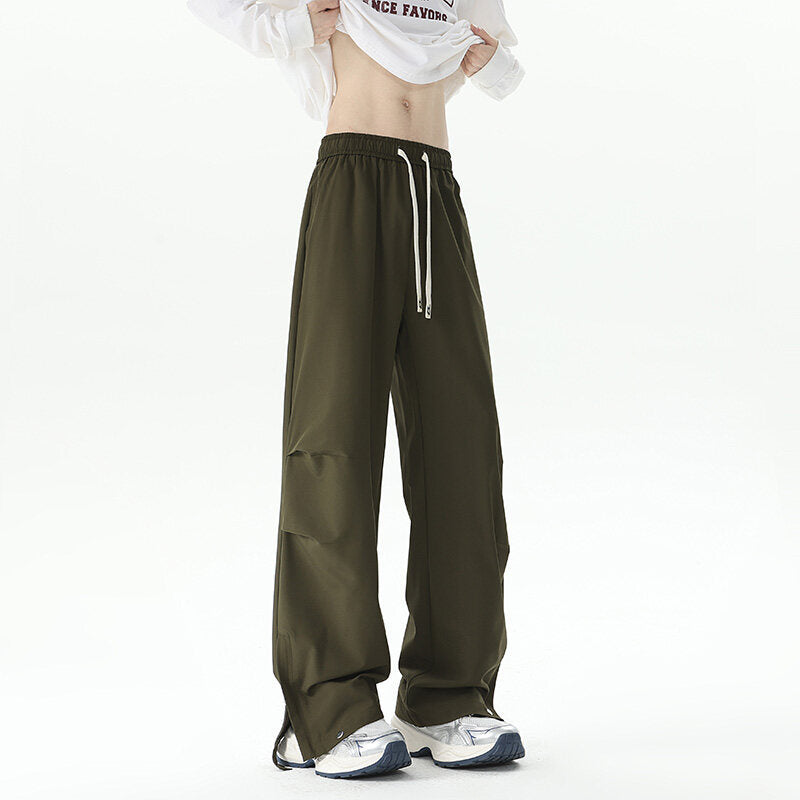 Damen Weite Cargo-Loungehose mit elastischem Bund, Tunnelzug und verstellbarem Saum Drune