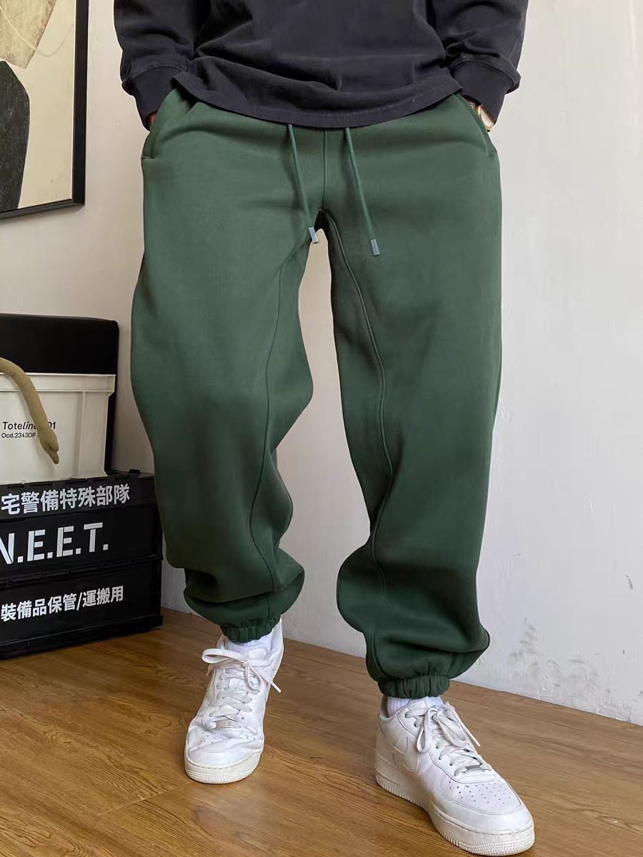 Herren nan tapered Jogginghose mit markanter Schrittnaht Kordelzug und elastischen Knöchelbündchen Drune