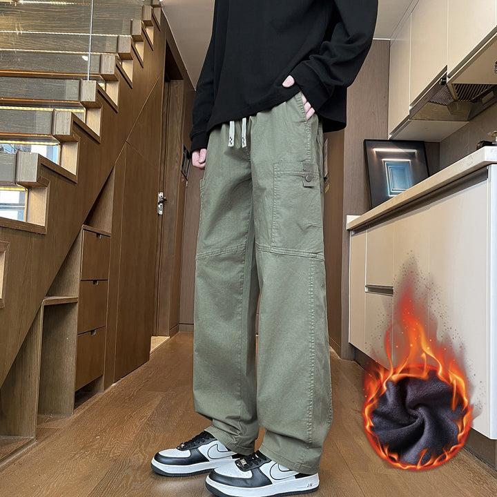 Herren Weite Cargo-Hose mit Thermofutter, Kordelbund & Utility-Taschen Drune