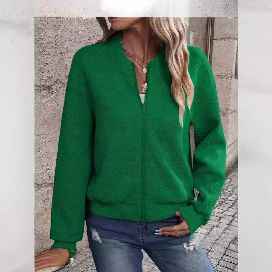 Damen sportliche Bomberjacke mit strukturiertem Design und praktischen Taschen Drune