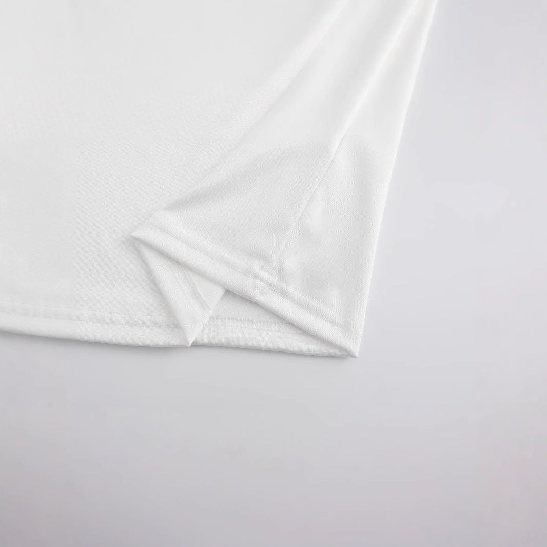 Damen Oversized Crop-T-Shirt mit künstlerischem Grafikdruck Drune