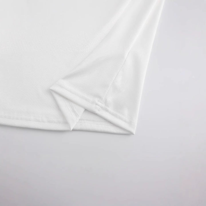 Damen Oversized Crop-T-Shirt mit künstlerischem Grafikdruck Drune