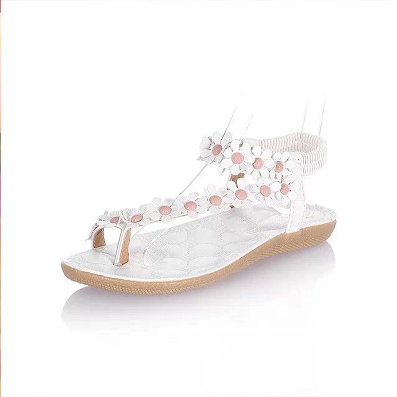 Damen Blumen-Sandalen mit komfortablem Fußbett und eleganter Applikation Drune