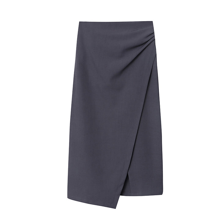 Damen figurbetontes Wickelkleid mit schickem Schlitz und eleganten Knopfdetails Drune