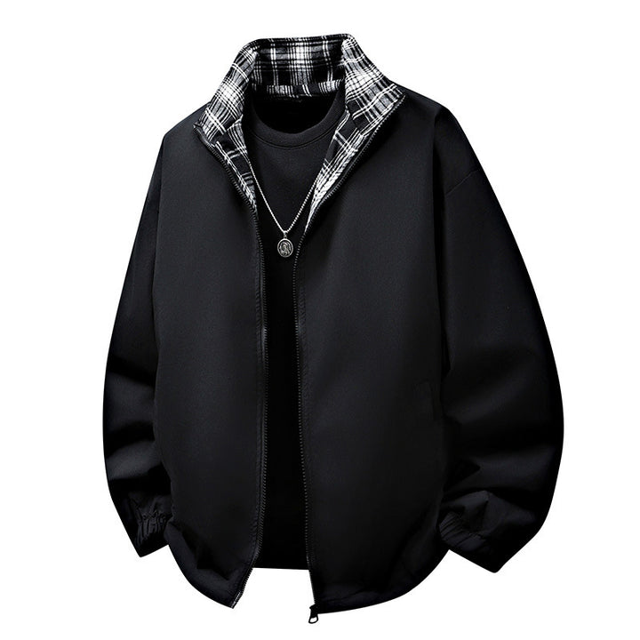Herren Freizeitjacke mit kariertem Innenfutter Drune