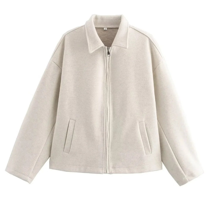 Damen Trendige cropped Jacke aus Wollmix Drune