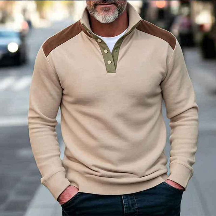 Herren Sportlicher Pullover mit Stehkragen Drune